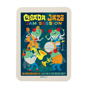 Cicada Jazz Jam Session Magnet