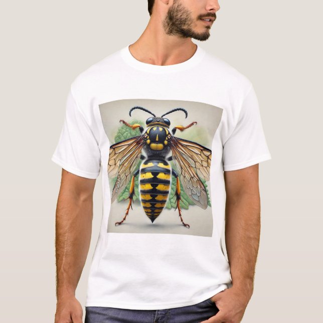 Cicada Killer Wasp 081024IREF236 - Watercolor T-Shirt (Vorderseite)