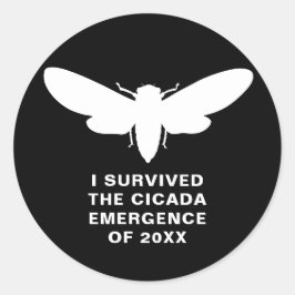 Cicada Magicicada Emergency Survivor Runder Aufkleber