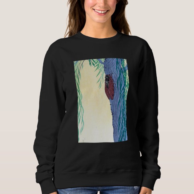 Cicada on Tree of the Moon by Ohara Koson Sweatshirt (Vorderseite)