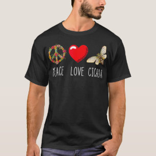 Cicada Peace Liebe Magicicada Brood Swarm Insekt T-Shirt