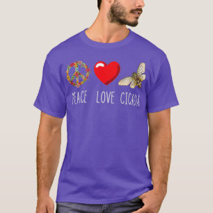Cicada Peace Liebe Magicicada Brood Swarm Insekt T-Shirt