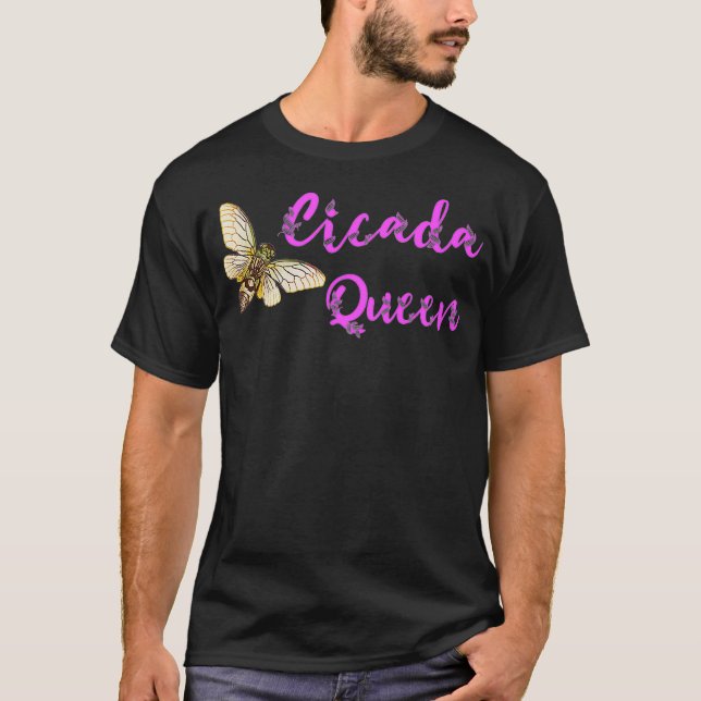 Cicada Queen Magicicada Invasion des Schwarzen Ins T-Shirt (Vorderseite)