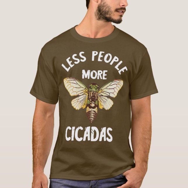 Cicada Schwarzer Einfall Magicicada Brood Insekt T-Shirt (Vorderseite)