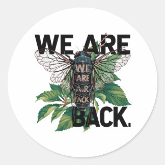 Cicada-Shirt-Design Runder Aufkleber