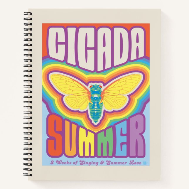 Cicada Summer Liebe Notizbuch (Vorderseite)