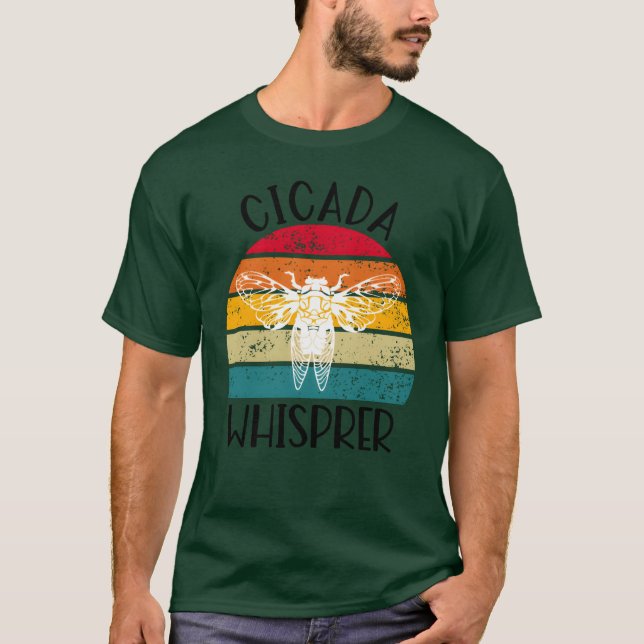 Cicada Whisprer Retro Sunset Summertime 80s 90s bo T-Shirt (Vorderseite)