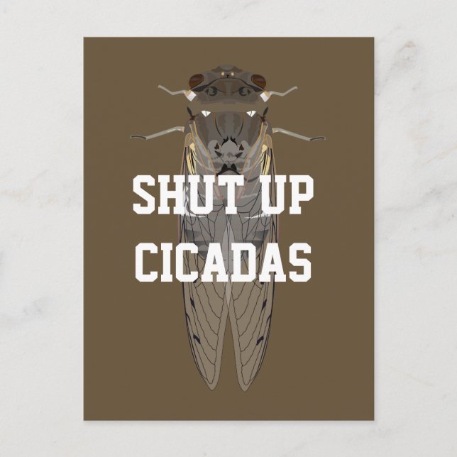 Cicadas beenden postkarte (Vorderseite)