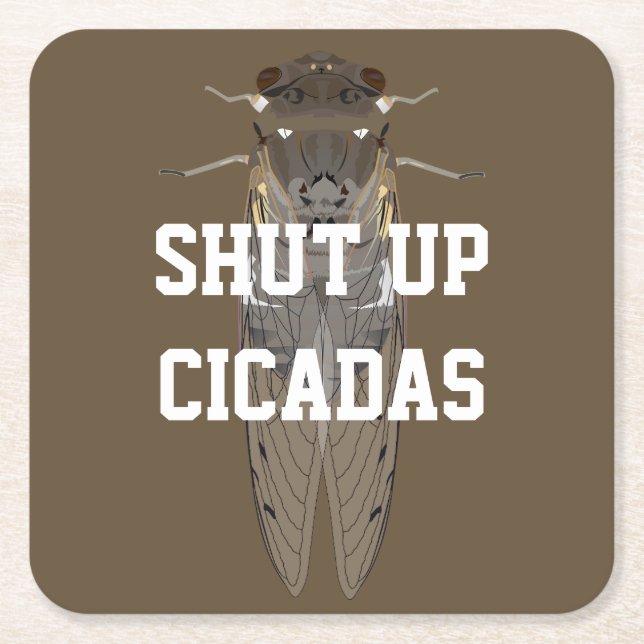 Cicadas beenden rechteckiger pappuntersetzer (Vorderseite)