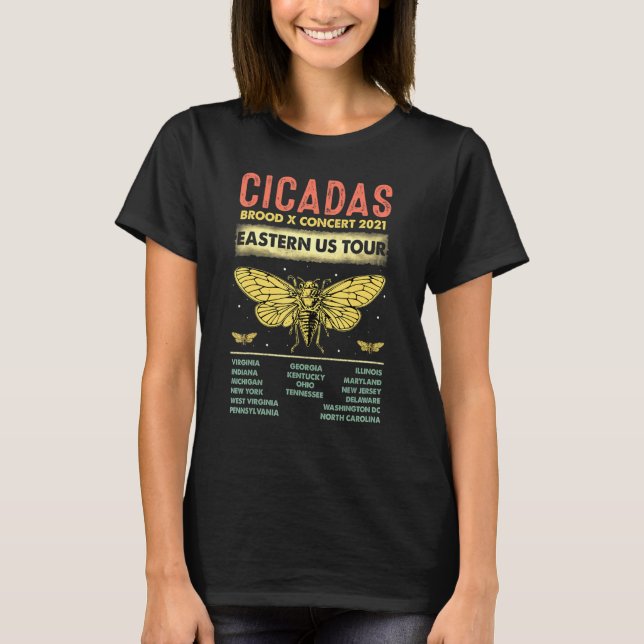 Cicadas Brood X 2021 Gedenkveranstaltung Minimalis T-Shirt (Vorderseite)