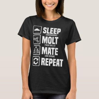 Cicadas Lebenszyklus Schlaf Molt Mate Wiederholung T-Shirt