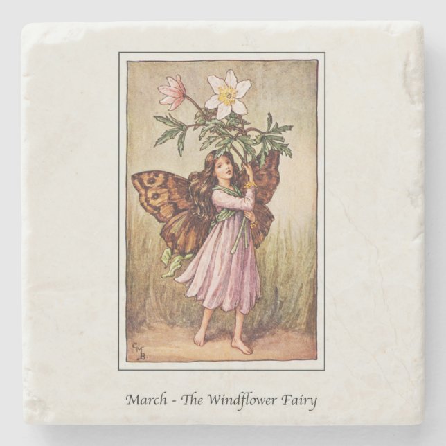 Cicely Mary Barker - März Fairy Steinuntersetzer (Vorderseite)