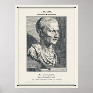 Cicero-Büste nach Rubens, Medizin der Seele Poster