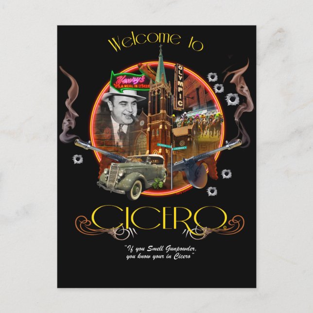 Cicero, Illinois Postkarte (Vorderseite)