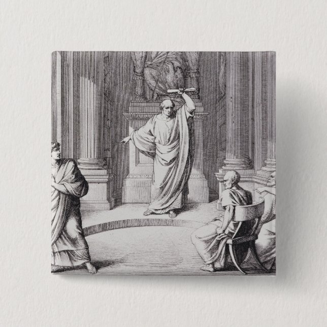 Cicero kündigendes Catiline Button (Vorderseite)