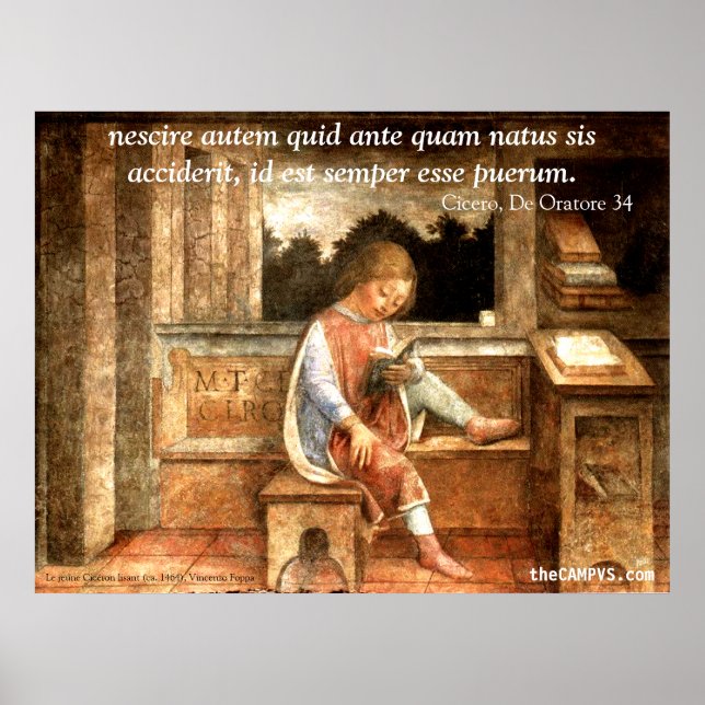 Cicero: nescire autem quid ... poster (Vorne)