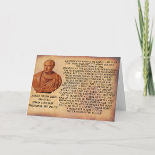 CICERO-ZITAT - NATION KANN VERRAT NICHT ÜBERLEBEN KARTE