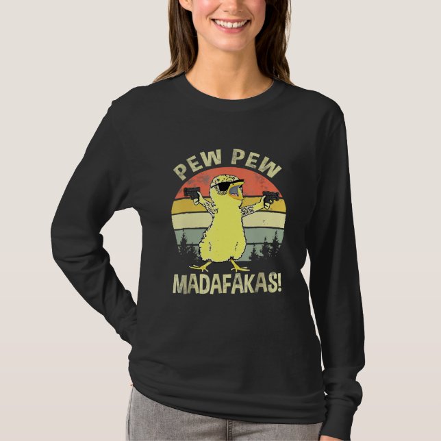 Ciches Pew Madafakas Vintag Chick T-Shirt (Vorderseite)