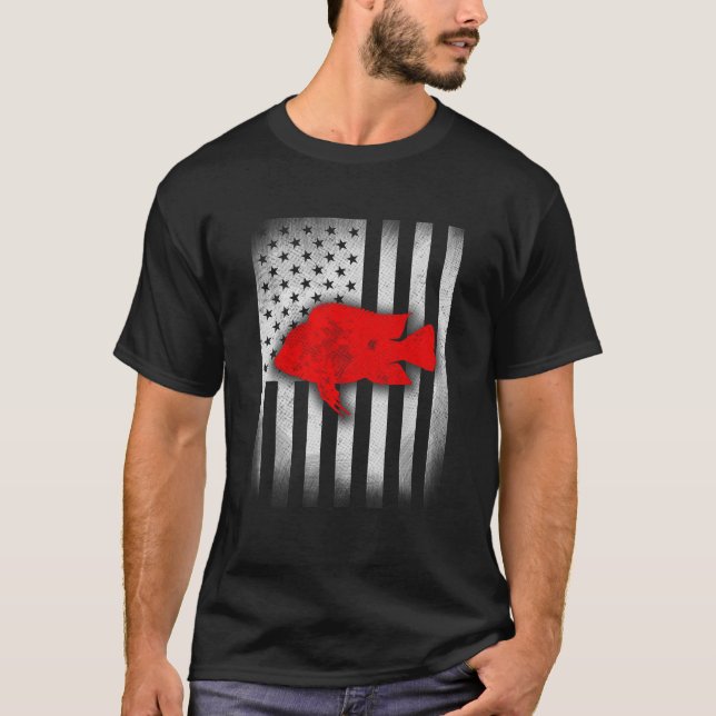 cichlid Shirt US-Flagge (Vorderseite)