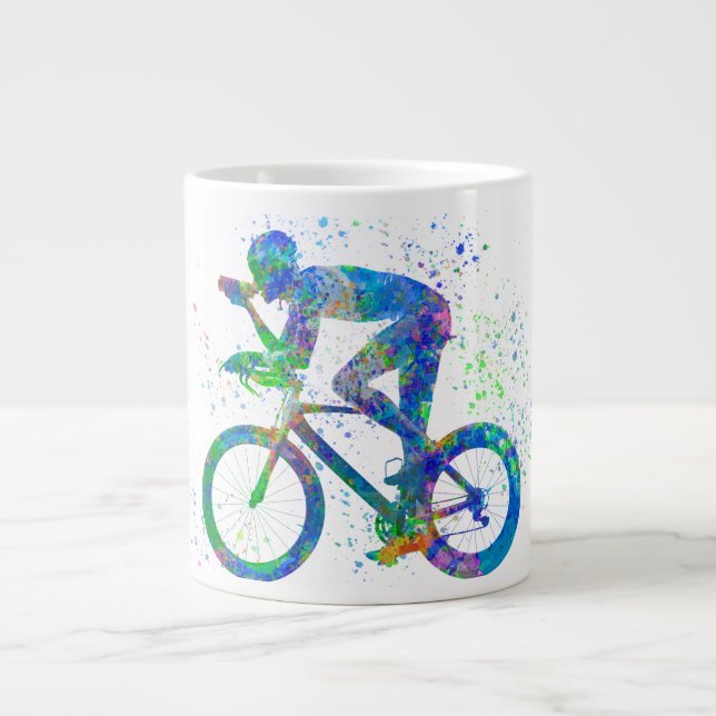 ciclista de competición en acuarela Jumbo-Tasse (Vorderseite)