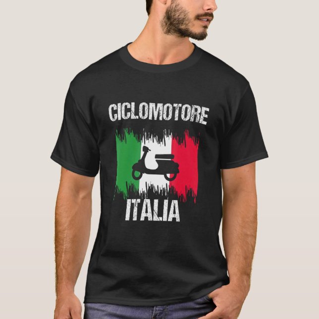 Ciclomotore Italia Retro Italian Mofa Driver T-Shirt (Vorderseite)