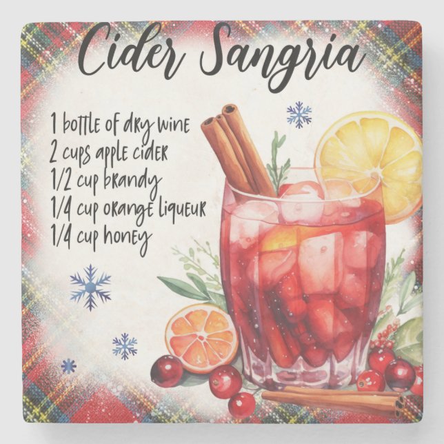 Cider Sangria Recipe Marbella Untersetzer (Vorderseite)