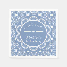 Cielito Lindo 1st Birthday Blue Serviette
