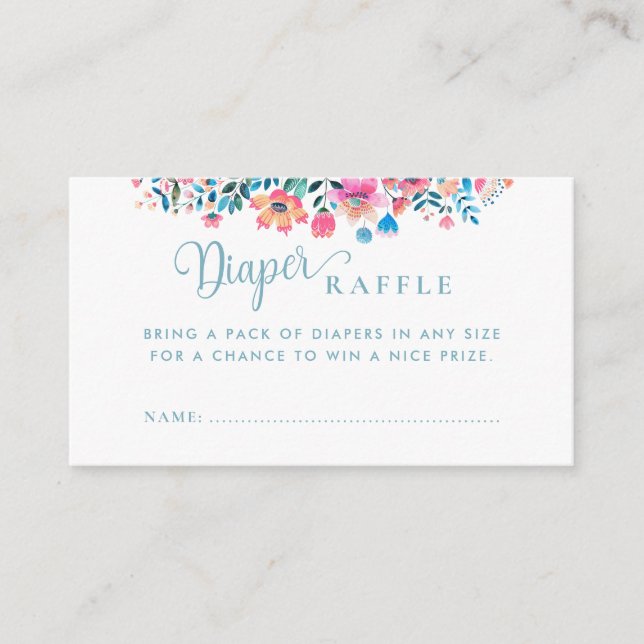 Cielito Lindo Baby Dusche Mexican Diaper Raffle Begleitkarte (Vorderseite)