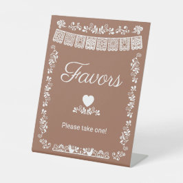 Cielito Lindo Baby Shower Favors Terracotta Sockelschild