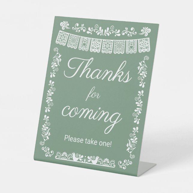 Cielito Lindo Baby Shower Thanks for coming Sockelschild (Vorderseite)