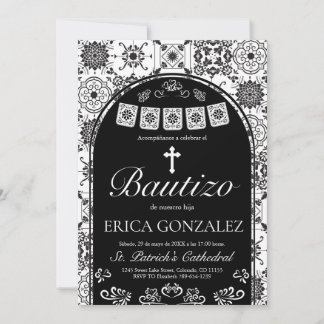Cielito Lindo Bautizo Talavera Taufe Einladung