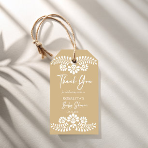 Cielito lindo beige mexikanische Babydusche bevorz Geschenkanhänger