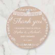 Cielito Lindo Beige Papel Picado Babyparty