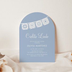 Cielito Lindo Blue Arch Papel Picado Babydusche Einladung