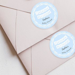 Cielito Lindo Blue Baby Dusche Danke Sticker
