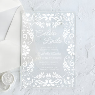 Cielito Lindo Mexican Baby Shower Acryleinladungen