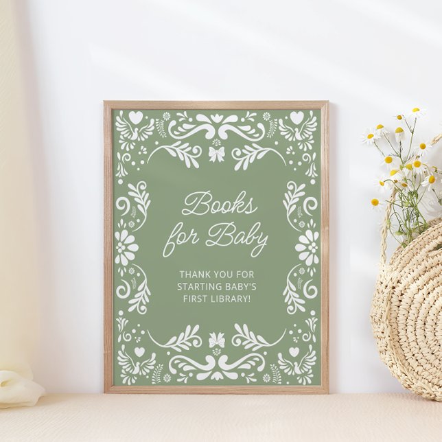 Cielito Lindo Mexican Baby Shower Books for Baby Poster (Von Creator hochgeladen)