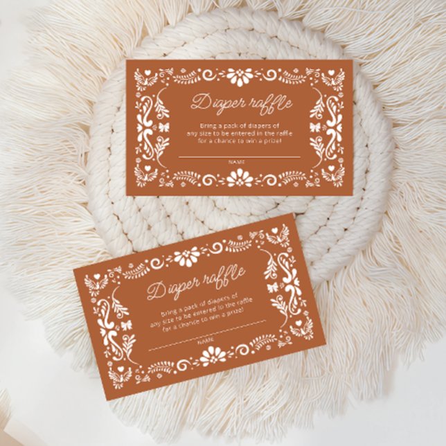 Cielito Lindo Mexican Baby Shower Diaper Raffle Begleitkarte (Von Creator hochgeladen)