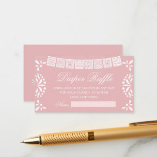 Cielito Lindo Mexican Baby Shower Diaper Raffle Begleitkarte