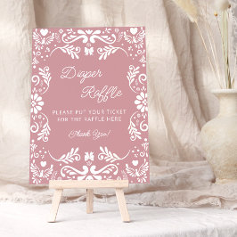 Cielito Lindo Mexican Baby Shower Diaper Raffle Poster