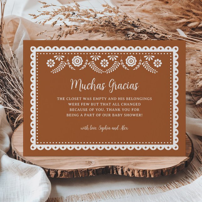 Cielito Lindo Mexican Baby Shower Muchas Gracias Dankeskarte (Von Creator hochgeladen)