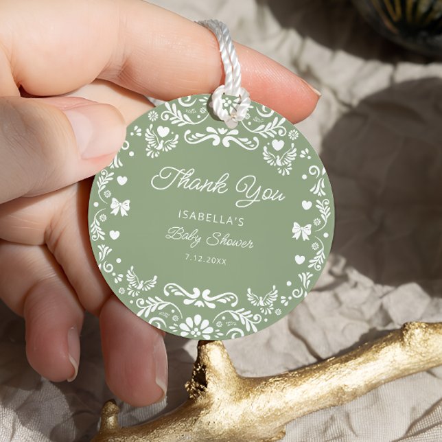 Cielito Lindo Mexican Baby Shower Vielen Dank Geschenkanhänger (Von Creator hochgeladen)