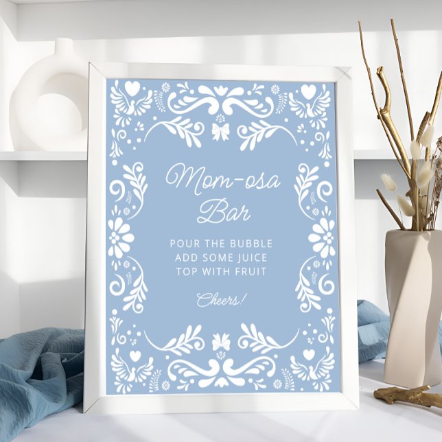 Cielito Lindo Mexican Blue Baby Shower Mama-osa Ba Poster (Von Creator hochgeladen)