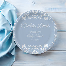 Cielito Lindo Mexican Blue Baby Shower Pappteller
