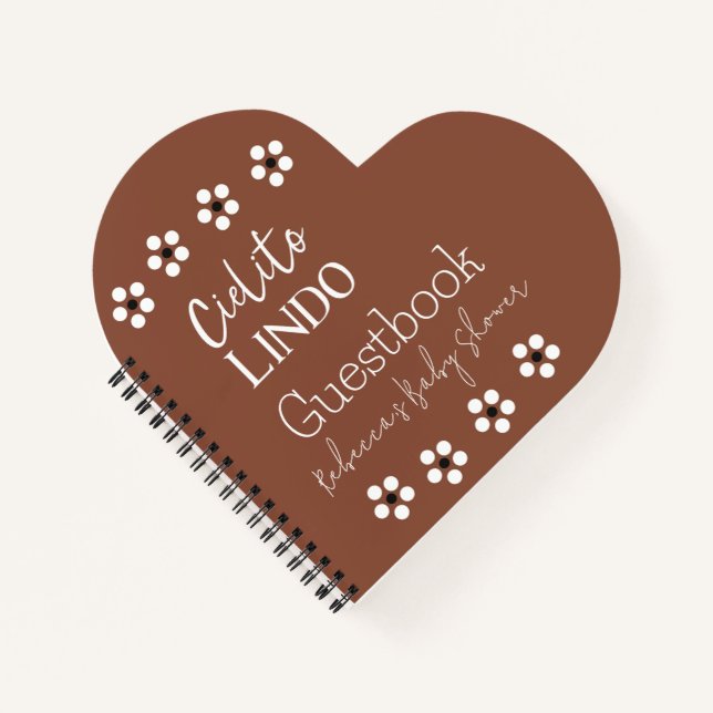 Cielito Lindo Mexican Fiesta Baby Shower Guestbook Notizbuch (Vorderseite)