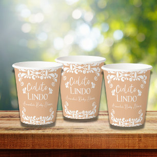 Cielito Lindo Mexican Fiesta Neutral Baby Dusche Pappbecher