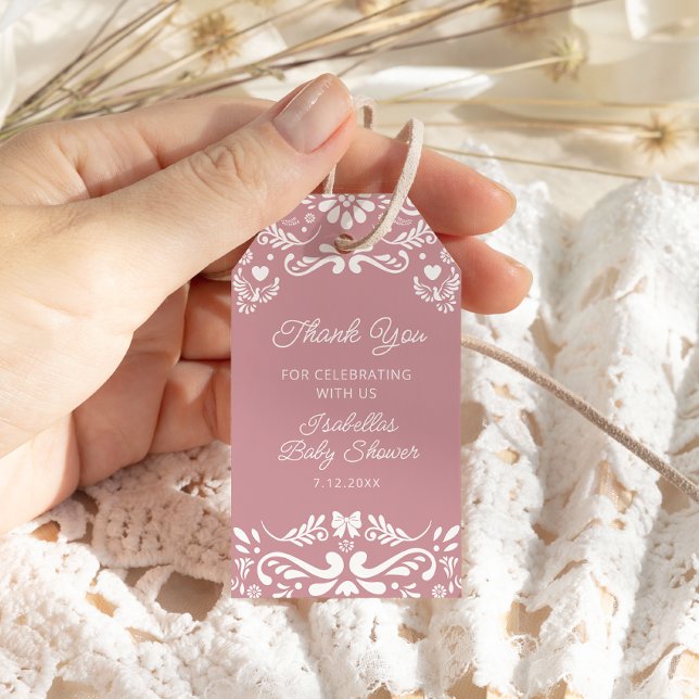 Cielito Lindo Mexican Girl Baby Dusche Vielen Dank Geschenkanhänger (Von Creator hochgeladen)