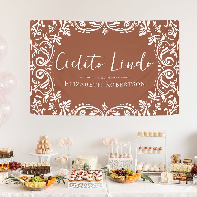 Cielito Lindo Mexican Papel Picado Talavera Banner (Von Creator hochgeladen)