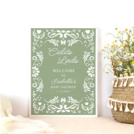 Cielito Lindo Mexican Sage Baby Dusche Willkommen Poster