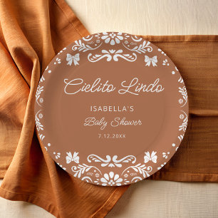 Cielito Lindo Mexican Terracotta Baby Dusche Pappteller